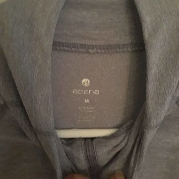 Apana Activewear Jacket Womens Med Purple Asymmetrical 1/4 Zip Pockets - Picture 8 of 10